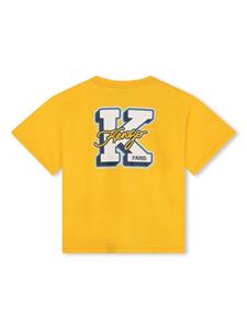 Kenzo Kids logo-print cotton T-shirt - Geel