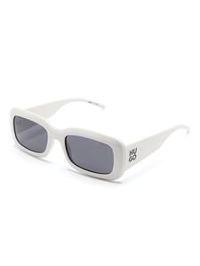 HUGO 1281/S zonnebril met rechthoekig montuur - Wit