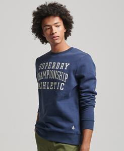 Superdry Mannen Vintage Gym Athletic Sweatshirt Blauw