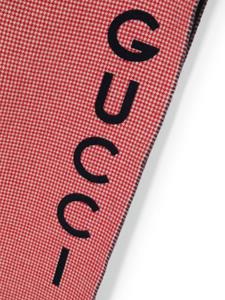 Gucci logo-jacquard scarf - Rood