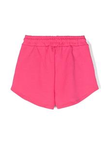 MSGM Kids logo-print cotton track shorts - Roze