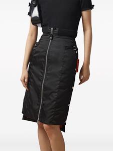 Gucci A-line zip-up midi skirt - Zwart