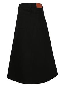 Studio Nicholson Baringo cotton midi skirt - Zwart