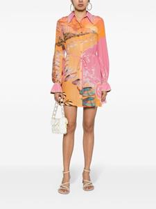 Camilla Capri Me-print silk crepe shirtdress - Veelkleurig