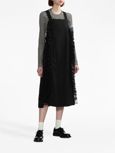 Noir Kei Ninomiya Mini-jurk met tule afwerking - Zwart