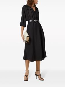 Gucci georgette silk midi dress - Zwart