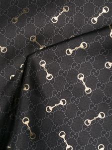 Gucci GG-print silk scarf - Zwart