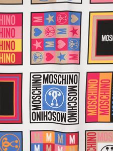 Moschino Sjaal met logoprint - Wit