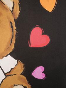 Moschino Sjaal met teddybeerprint - Zwart