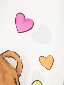 Moschino Sjaal met teddybeerprint - Wit