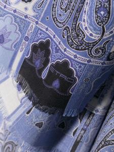 ETRO bandana-print jacquard scarf - Blauw