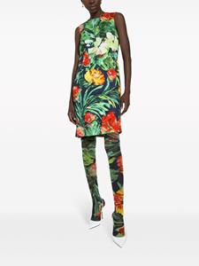 Dolce & Gabbana Midi-jurk met bloemenprint - Groen