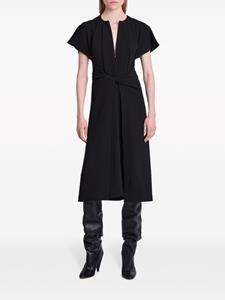 Proenza Schouler Julie crêpe midi-jurk met gedraaid detail - Zwart