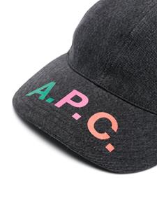 APC logo-print baseball cap - Grijs