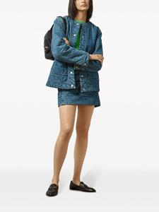 Gucci quilted denim miniskirt - Blauw