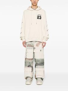 Who Decides War camouflage embroidered cargo trousers - Beige