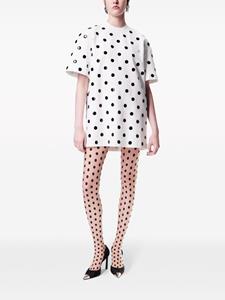 AREA polka-dot T-shirt dress - Wit