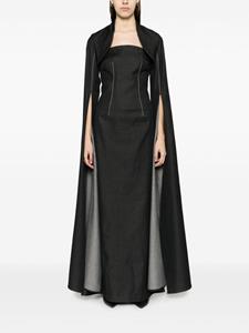 Dorothee Schumacher contrast-stitching cotton-blend dress - Zwart