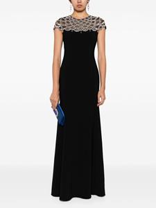 Jenny Packham Melody crystal-embellished dress - Zwart
