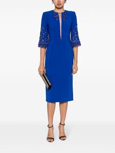 Jenny Packham Sandrine bead-embellished midi dress - Blauw