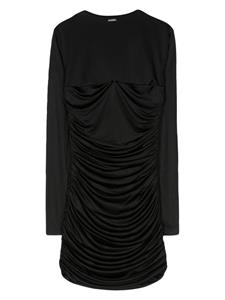 Dsquared2 Gedrapeerde mini-jurk met lange mouwen - Zwart