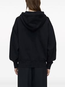 Closed zip-up organic-cotton hoodie - Zwart