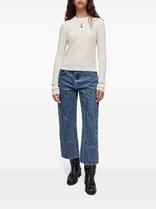 RE/DONE The Shortie mid-rise cropped jeans - Blauw