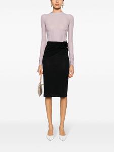 Magda Butrym floral-appliqué pencil skirt - Zwart