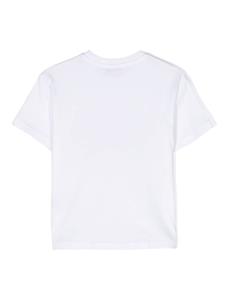 MSGM Kids logo rhinestone-embellished cotton T-shirt - Wit