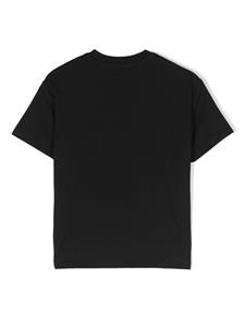 MSGM Kids logo rhinestone-embellished cotton T-shirt - Zwart