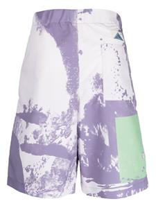 OAMC Bermuda shorts met abstracte print - Paars