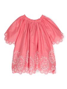 ZIMMERMANN Kids broderie anglaise blouse - Roze