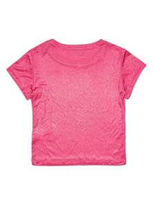 Diesel Kids T-shirt met logoplakkaat - Roze