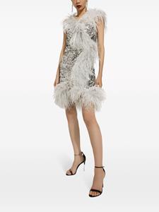 Dolce & Gabbana sequinned wrap minidress - Zilver
