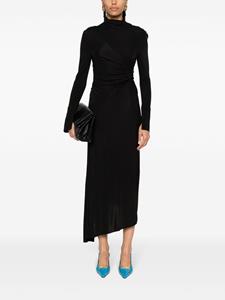 Victoria Beckham twist-ruched midi dress - Zwart