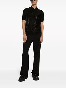 Dolce & Gabbana sequin-embellished polo shirt - Zwart