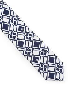 Dolce & Gabbana graphic-print silk twill tie - Blauw