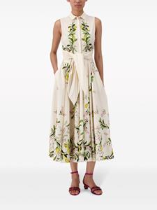 Giambattista Valli Midi-jurk met bloemenprint - Beige