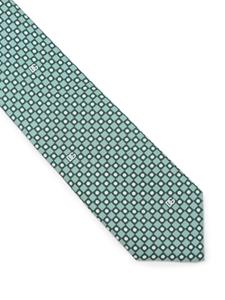 Dolce & Gabbana graphic-print silk twill tie - Groen