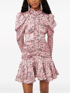 Rabanne Geplooide mini-jurk - Roze