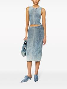 Diesel M-Taryn geribbelde midi-jurk - Blauw