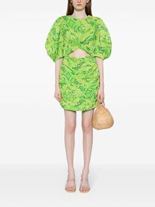 RHODE Isla cut out-detail minidress - Groen
