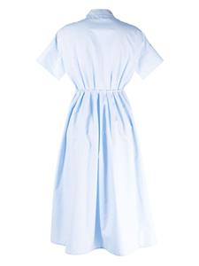 Dice Kayek short-sleeve cotton midi shirtdress - Blauw