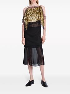 Proenza Schouler sequin-embellished silk midi dress - Zwart