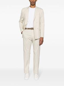 Calvin Klein tech-cotton tapered-leg tailored trousers - Beige