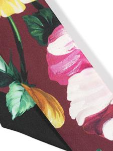Dolce & Gabbana floral-print silk bandeau scarf - Rood