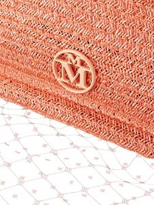 Maison Michel New Bonnie veil-detail beret - Oranje