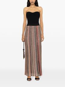Missoni striped pleated maxi skirt - Bruin