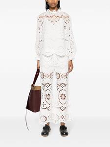 ZIMMERMANN Lexi broderie anglaise trousers - Wit