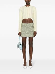 Philosophy Di Lorenzo Serafini contrasting-stitch tweed miniskirt - Groen